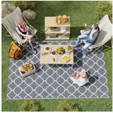 Outsunny Outdoor Teppich Wetterfest Outdoorteppich Carpet mit Netzmuster