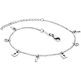 Julie Julsen Fußkette Edelstahl Zirkonia weiß Damen
