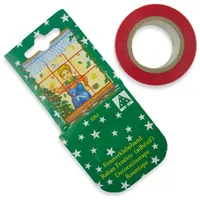 Riffelmacher Riffelmacher, Weihnachtsdeko, Klebeband für Fenster rot 19mmx10m