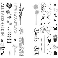 Rayher Transferfolie "Glückslicht", verschiedene Designs, 2 Bogen mit Motiven,