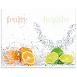 Artland Küchenrückwand »Fruchtig erfrischend gesund Fruchtmix«, (1 tlg.), Alu Spritzschutz mit Klebeband, einfache Montage Artland bunt