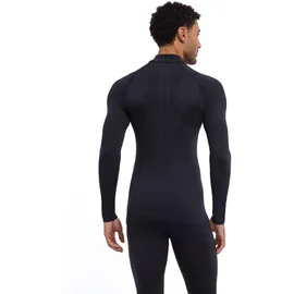Falke Wool-Tech Zip Neck Long sleeve Shirt schwarz L