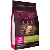 Wellness Core Small Breed Low Fat, Pute, 5 kg, Hundefutter trocken für ausgewachsene Hunde kleiner Rassen, ohne Zuckerzusatz, getreidefrei, mit hohem Fleischanteil,