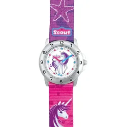 Scout Mädchen Armbanduhr Action Girls 280378008 Einhorn pink