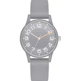 S.Oliver Damen Uhr Armbanduhr Silikon SO-4276-PQ - Grau/Grau