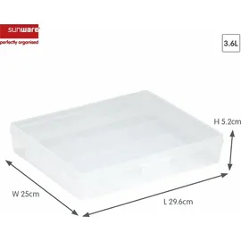 SUNWARE Sortierbox Q-Line 29,6 x 25 x 5,2 cm 25-tlg. Transparent