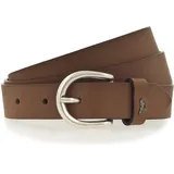 Mustang Ledergürtel in Braun mit glänzender Schließe-80