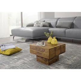 Wohnling Beistelltisch Holz Sheesham 44 x 30 x 44 cm