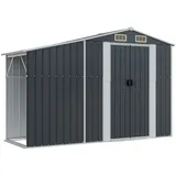 vidaXL Gerätehaus Anthrazit 277x93x179 cm Verzinkter Stahl