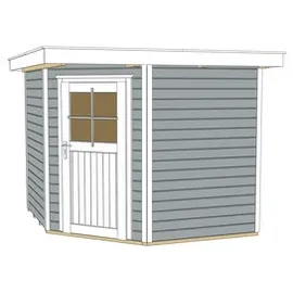 Weka Gartenhaus 229 2,39 x 2,35 m grau