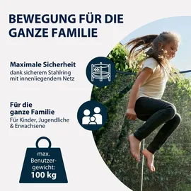 Hudora First Trampolin 250V 250 cm inkl. Sicherheitsnets rot/schwarz