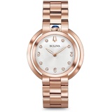 Bulova Rubaiyat roségold Damen Armbanduhr 97P130