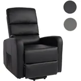 Mendler Fernsehsessel HWC-K62 Kunstleder 72 x 141 x 80 cm Schwarz mit Liegefunktion