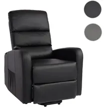 Mendler Fernsehsessel HWC-K62 Kunstleder 72 x 141 x 80 cm Schwarz mit Liegefunktion