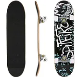 Belfoyer Stylisches Cooles Skateboard, Perfekte Wahl für Profis und Anfänger, Karbonstahllager, 95A Shock Pad, Leise (Dunkelblau)