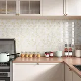 CRE8TIVE Fliesenaufkleber Küche 30.5cm x 30.5cm 16 Stücke Klebefolie Fliesenoptik Fliesenaufkleber Badezimmer Wandverkleidung Küche Fliesen Selbstklebend Boden Fliesenaufkleber Küchenrückwand