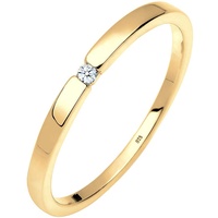 Elli DIAMONDS Ring Women Engagement Ring Classic with Diamond (0.015 ct.) in 925 Sterling Silver
