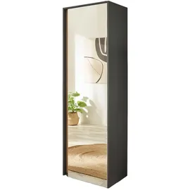 furn.design Center Garderobenschrank 60 x 40 x 200 cm grau