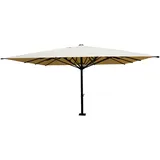 Mendler Gastronomie-Luxus-Sonnenschirm HWC-D20, XXL-Schirm Marktschirm, 5x5m (Ø7,2m) Polyester/Alu 90kg creme
