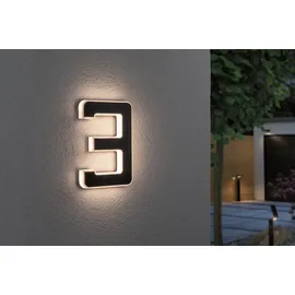 Paulmann 79844 Solar-Hausnummernleuchte 0.20W Warmweiß Schwarz