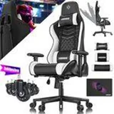 Kesser Gamingstuhl Ergonomisch Schwarz/Weiß