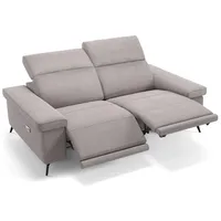 Sofanella 2-Sitzer Stoff URBANA, Relaxsofa, Designsofa, Designer Couch, Italienisches Sofa, 2er Sofa grau