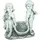 deluke Gartenfigur HANS Kunststoff Weiß 56x28x53cm Gartendeko Outdoor Figur