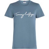 Tommy Hilfiger T-Shirt »REG C-NK SIGNATURE TEE SS«, mit Logoschriftzug, blau