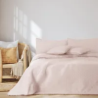 AmeliaHome Meadore Bettüberwurf 240 x 260 cm Rosa