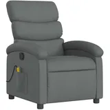 vidaXL Massagesessel Dunkelgrau Stoff 92 x 99,5 x 92 cm Grau mit Fernbedienung