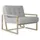 s-style möbel Loungesessel Tampa Bouclé 84 x 81 x 89 cm Grau/Gold