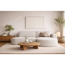 kaiser möbel Ecksofa Sofa L form, Couch L form MODENA STUDIO stoff Verita Ecru, Rechts