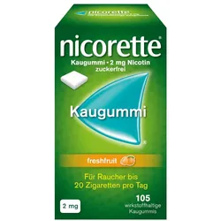 nicorette 2 mg Nikotinkaugummi freshfruit für Raucher zum Aufhören