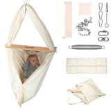 Hoppediz Baby Federwiegen Komplett-Set mit Matratze und Deckenbefestigung