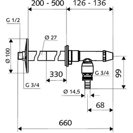 Schell POLAR II Rohrbelüfter matt