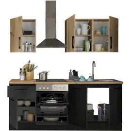 BASIC by Balculina Küchenzeile Turin 210 cm schwarz
