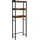 VASAGLE Waschmaschinenregal 63 x 25 x 165 cm Braun-Schwarz