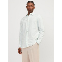 JACK & JONES Langarmhemd »JJESUMMER LINEN BLEND SHIRT LS SN«, blau