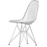 Vitra - Wire Chair DKR (H 43 cm), verchromt / ohne Bezug, Filzgleiter (basic dark)
