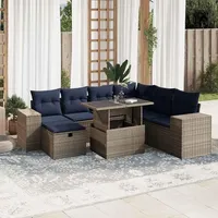 vidaXL Gartensofa-Set 8-tlg. grau