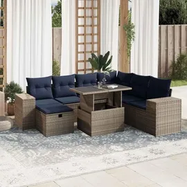 vidaXL Gartensofa-Set 8-tlg. grau
