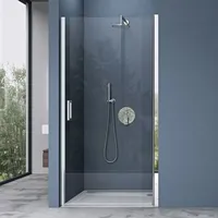 Doporro Duschtür Nischentür dusche Duschabtrennung Duschkabine 75x195cm ESG-Sicherheitsglas Duschtür