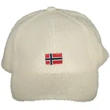 NORWAY 1963 Strickmütze Beige Herren Schirmmütze mit Stickerei und verstellbarem Riemen beige
