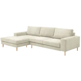 58 aufm Kessel SOFA mit Longchair links Kaylynn Cordstoff creme | Gr.: onesize