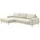 58 aufm Kessel SOFA mit Longchair links Kaylynn Cordstoff creme | Gr.: onesize