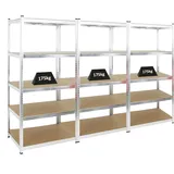 Proregal Mega Deal 3x Schwerlastregal Ragnar HxBxT 180 x 90 x 60 cm Fachlast 175 kg Verzinkt