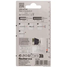 Fischer Deutschland Vertriebs GmbH fischer Betonschraube UltraCut FBS II 6 x 40/5 Panhead 2 Stück