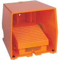 Schneider Electric Fußschalter, einfach, Metall, orange, 1-stufig, 1Ö+1S, IP66,