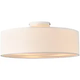 lux.pro Deckenleuchte Omaha 3x E27 ø45x12 cm Organza Weiß