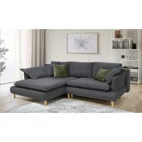 COLLECTION AB Ecksofa »Mandela L-Form«, mit Bettfunktion und Bettkasten, grau